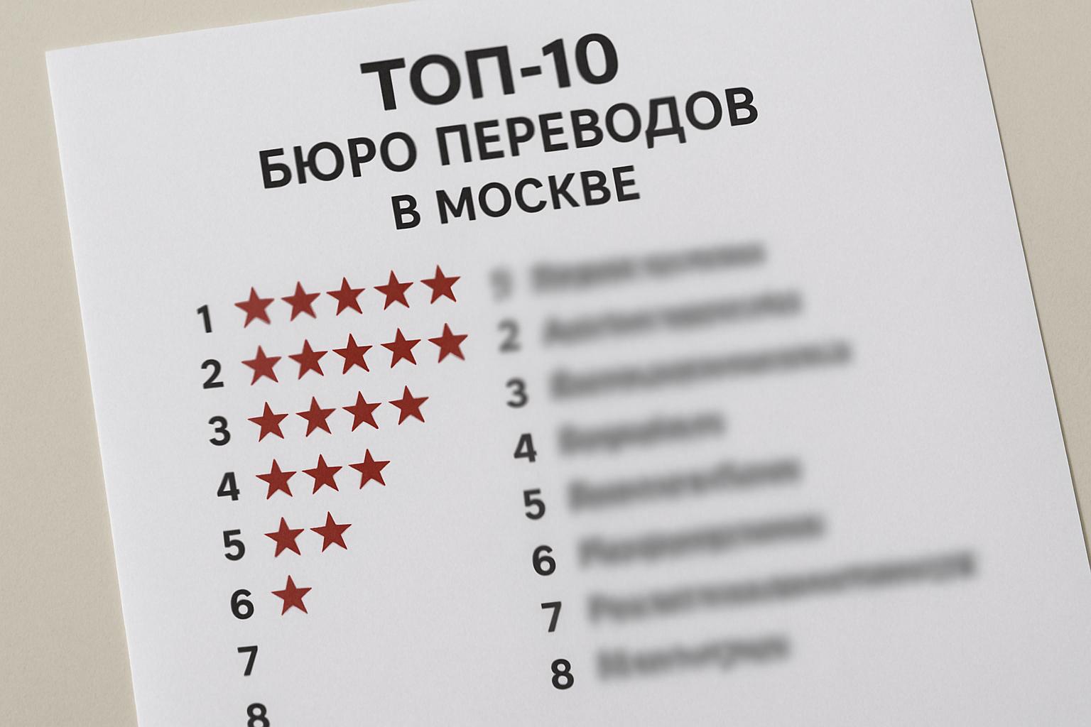 Рейтинг бюро: кто в топе